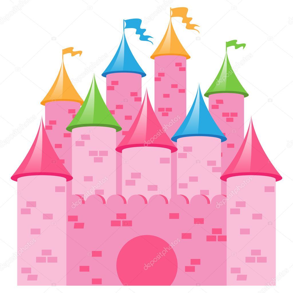 Pink Castle — Stock Vector © PinkPueblo 23299648
