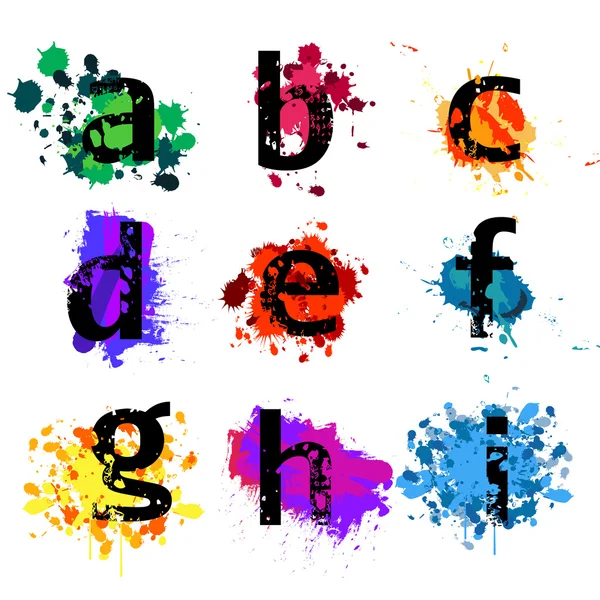 Grunge Alphabet Letters — Stock Vector