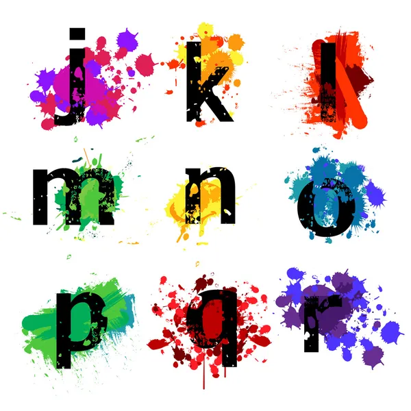 Grunge Lettres Alphabet — Image vectorielle