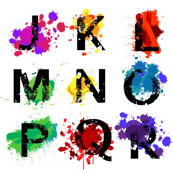 Grunge Lettres Alphabet — Image vectorielle