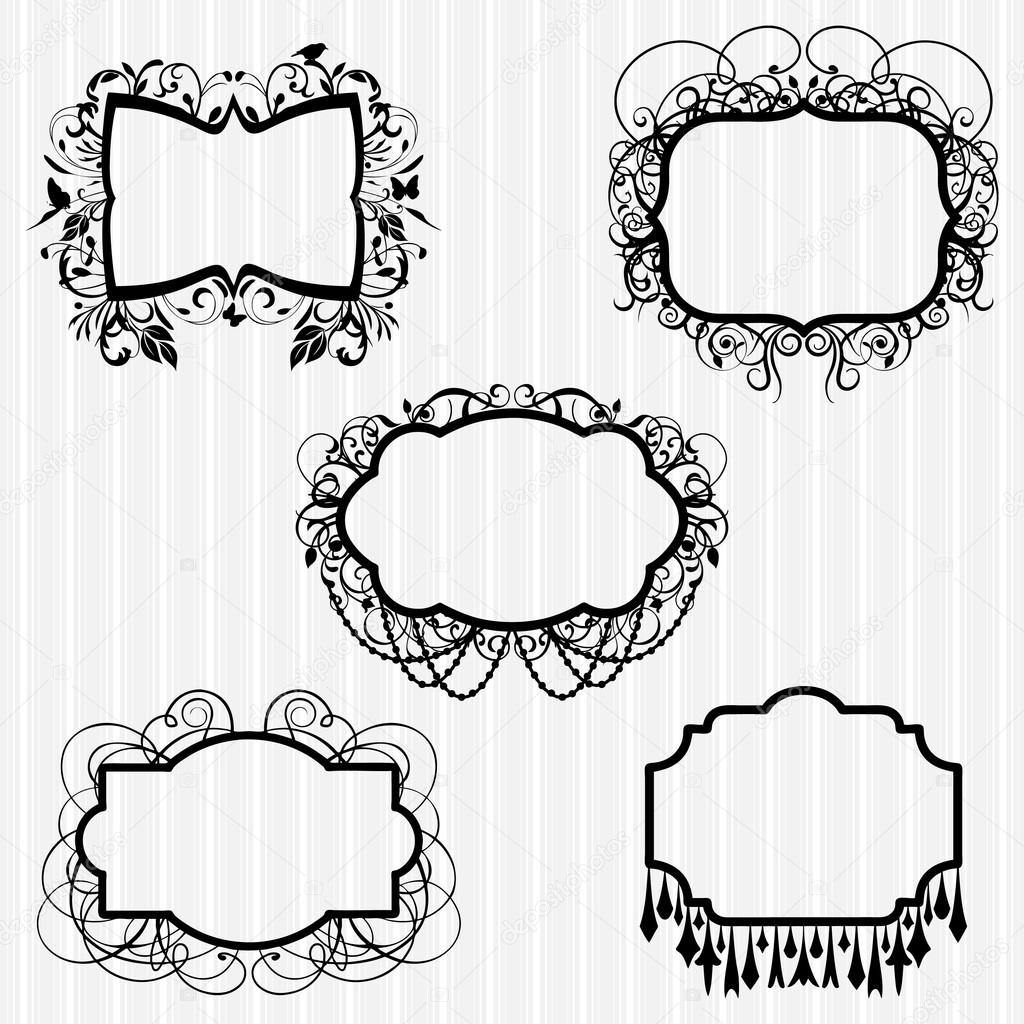 Vector Set or Ornate Chandelier Frames