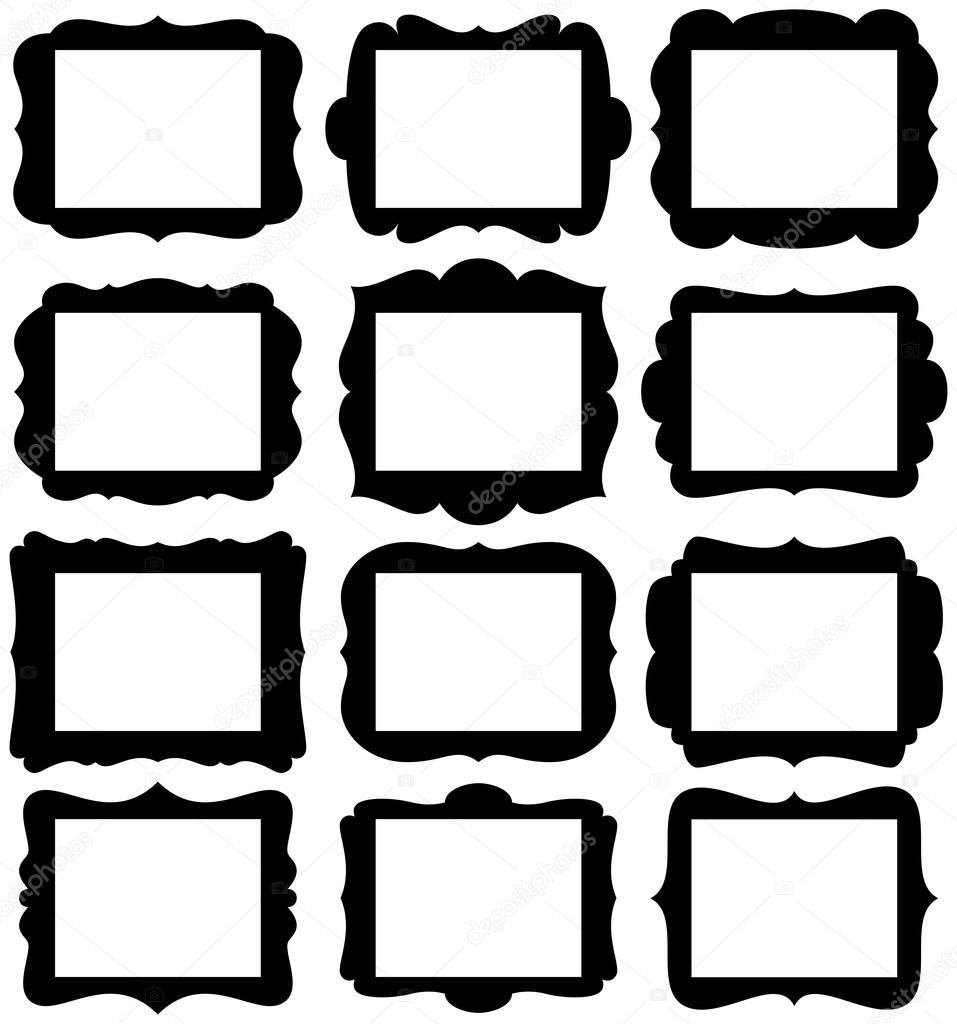 Vector Set of Frame Silhouettes in with 8.5