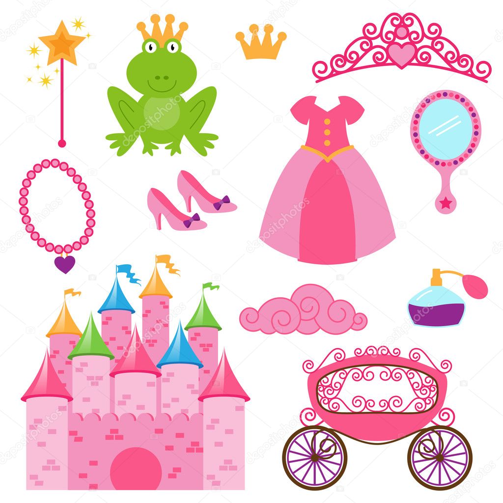 EPS10 Vector Set of Princess and Fairy Items