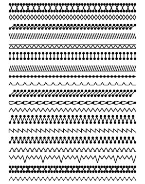 vektör dikiş patterns Collection