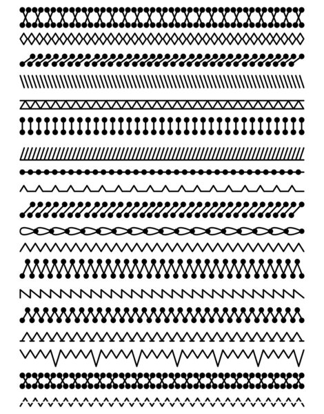 Collection of Vector Stitch Patterns
