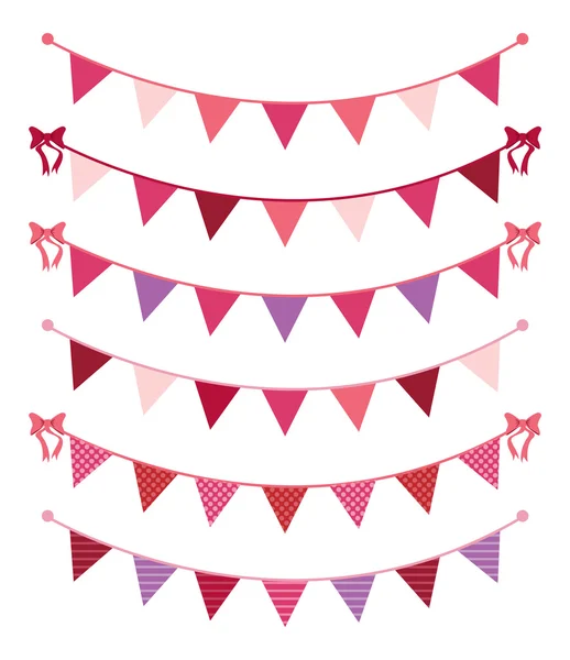 Valentine's Day Bunting — Stock Vector