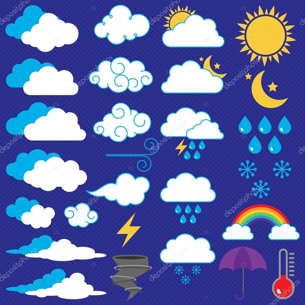 Vector Collection of Weather Icons and Symbols