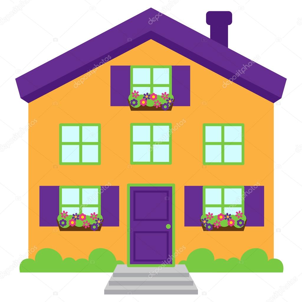 Cute and Colorful Isolated Vector Home