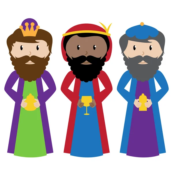 Vector Collection of the Three Wise Men or Magi — Stock Vector