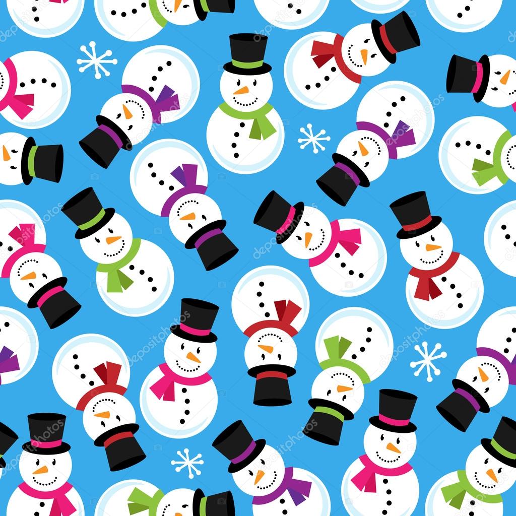 Vector Seamless Tileable Christmas Themed Patterned Background