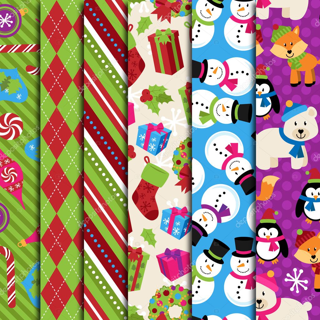 Vector Collection of Christmas and Winter Themed backgrounds