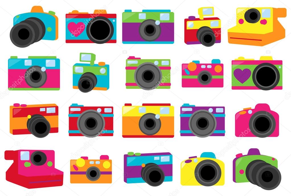 Vector Collection Of Cute Retro Or Vintage Cameras Stock Vector Image By C Pinkpueblo