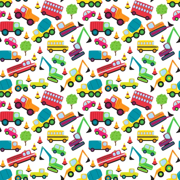 Transport Themed Seamless motif de fond amovible — Image vectorielle