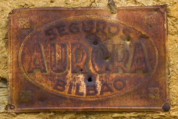 Old brass plate — Stock Photo, Image