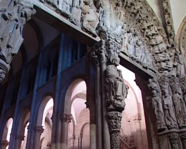 Kathedraal van Santiago de Compostela (2 delen) — Stockvideo