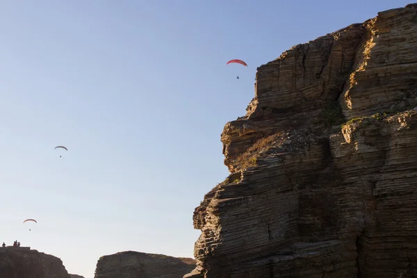 Paramotor na pláži — Stock fotografie