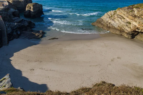 Über Dem Strand Der Kathedralen Lugo Bei Sonnenuntergang — Stockfoto