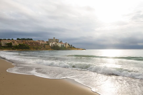 Playa Altafulla Zona Residencial Orillas Del Mar Mediterráneo Tarragona —  Fotos de Stock