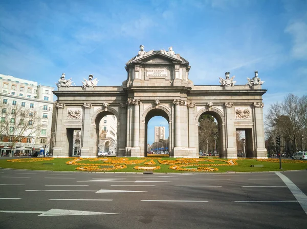 Puerta Alcal Городе Мадриде Puerta Alcala Ciudad Madrid — стоковое фото