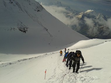 In mountains.