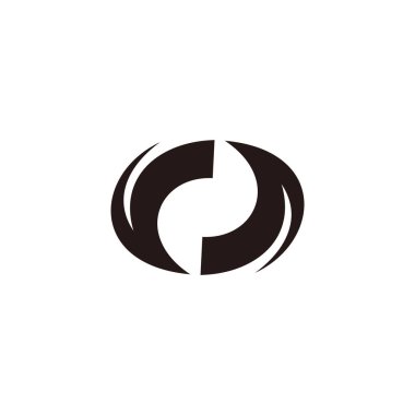 daire 3d düz hareket yuvarlak oklar hareket tasarım logo vektörü