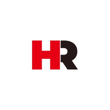 H harfi gizli r tasarımı geometrik logo vektörü