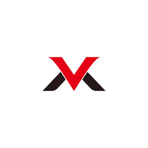 Carta Simples Colorido Logotipo Geométrico Vetor —  Vetores de Stock
