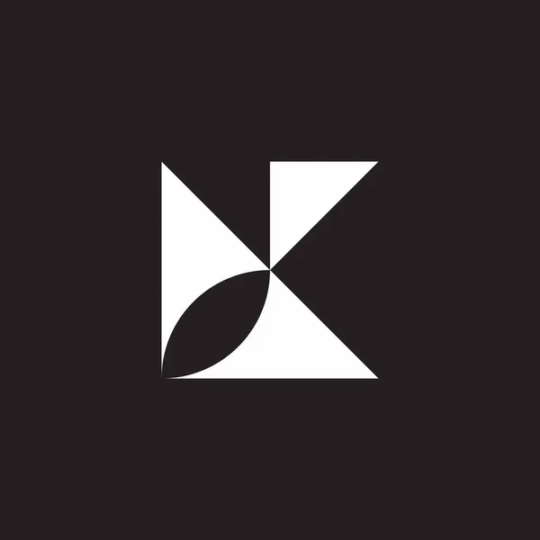 Letra Simple Forma Geométrica Básica Triángulos Logotipo Vector — Vector de stock