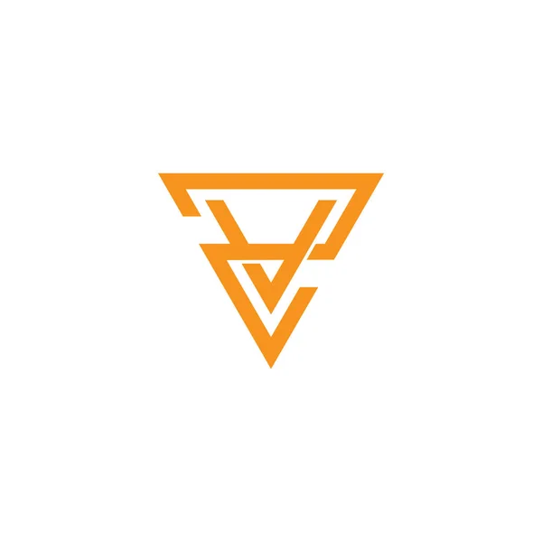 Lettre Triangles Ligne Géométrique Design Logo Vecteur — Image vectorielle