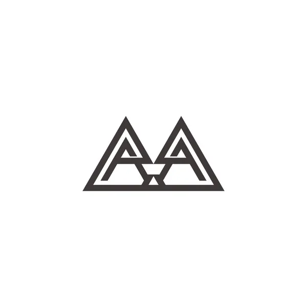 Lettre Simple Triangle Géométrique Linéaire Logo Vecteur — Image vectorielle