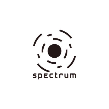 dairesel hareket spektrumu basit geometrik logo vektörü