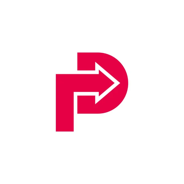 Letter Arrow Simple Geometric Colorful Logo Vector — Stock Vector
