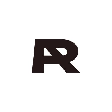 ar harfi basit bağlı geometrik logo vektörü