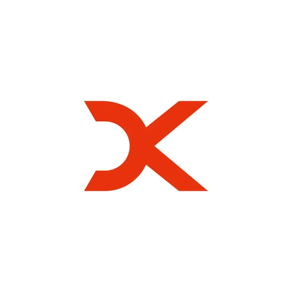 Lettre Simple Géométrique Ligne Logo Vecteur — Image vectorielle
