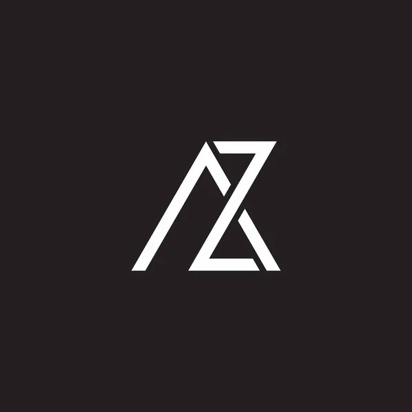 文字Az単純な重複線の幾何学的ロゴベクトル — ストックベクタ