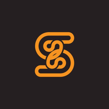 benzersiz harf s geometrik döngü doğrusal logo vektörü