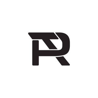 Basit geometrik hareket logo vektörü harfi