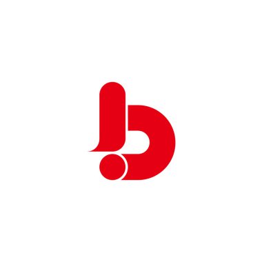 B harfi ünlem tasarımı basit logo vektörü