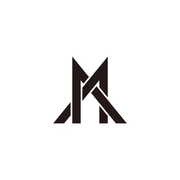 Litera Połączone Strzałki Wektor Geometryczne Logo — Wektor stockowy