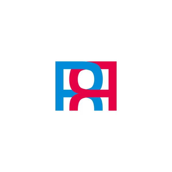 Lettre Simple Vecteur Logo Lié Coloré — Image vectorielle
