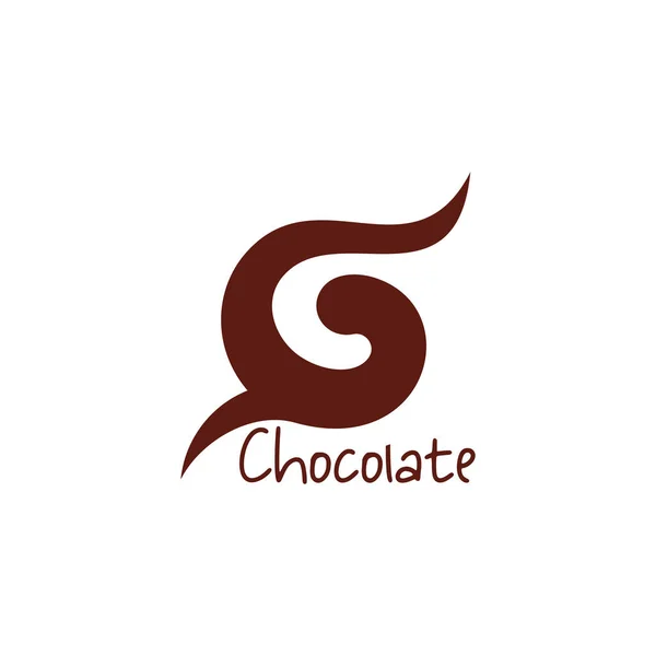 Lettera Marmellata Cioccolato Simbolo Logo Vettore — Vettoriale Stock