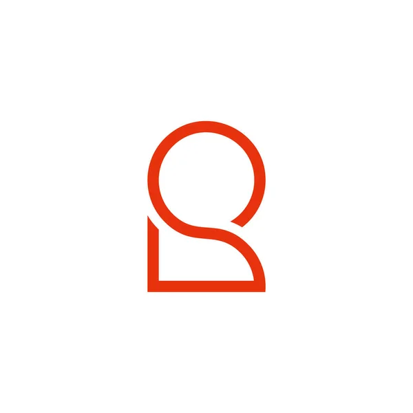 Bokstäver Rund Röd Cirkel Geometrisk Logotyp Vektor — Stock vektor