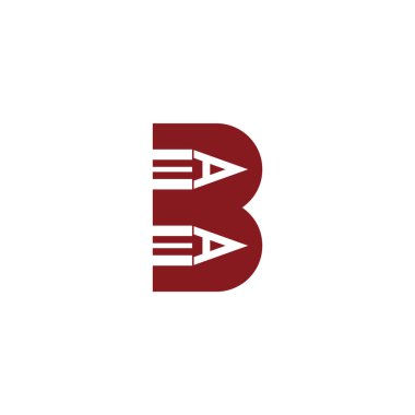 harf b kalem eğitimi şekil öğrenme sembolü logo vektörü