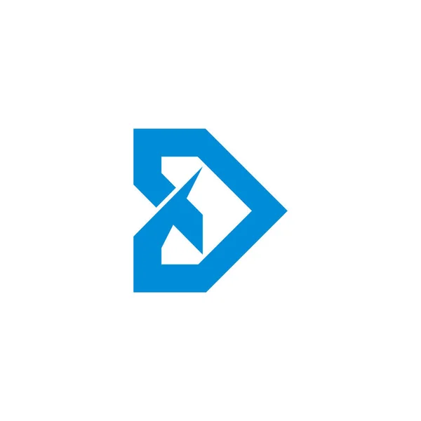 Harf Basit Bağlı Geometrik Logo Vektörü — Stok Vektör