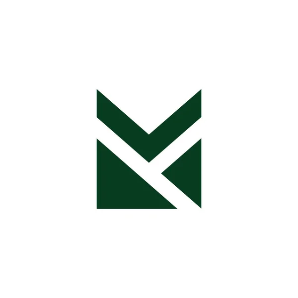 Litera Prosty Płaski Geometryczny Negatywny Spacja Logo Wektor — Wektor stockowy