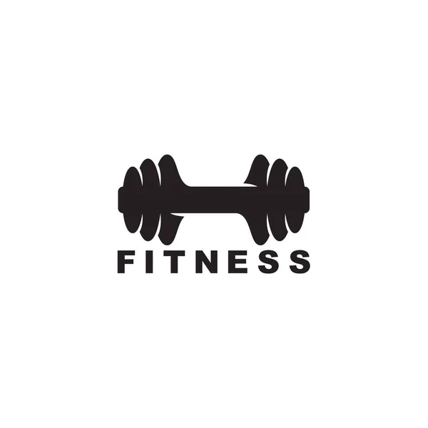 Haltere Fitness Símbolo Logotipo Vetor — Vetor de Stock