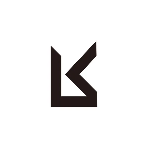字母Lk简单的几何线条标识向量 — 图库矢量图片