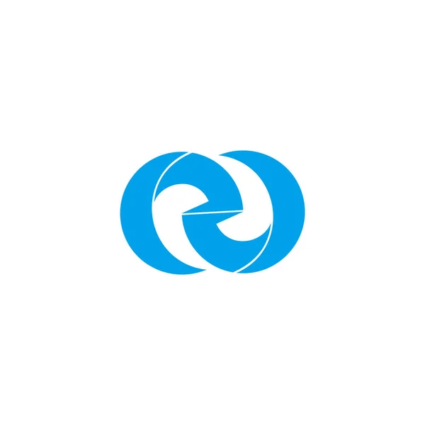 Cerchi Blu Frecce Onde Simbolo Logo Vettore — Vettoriale Stock