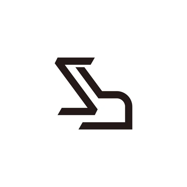 Buchstaben Einfache Geometrische Linie Saubere Klare Logo Vektor — Stockvektor