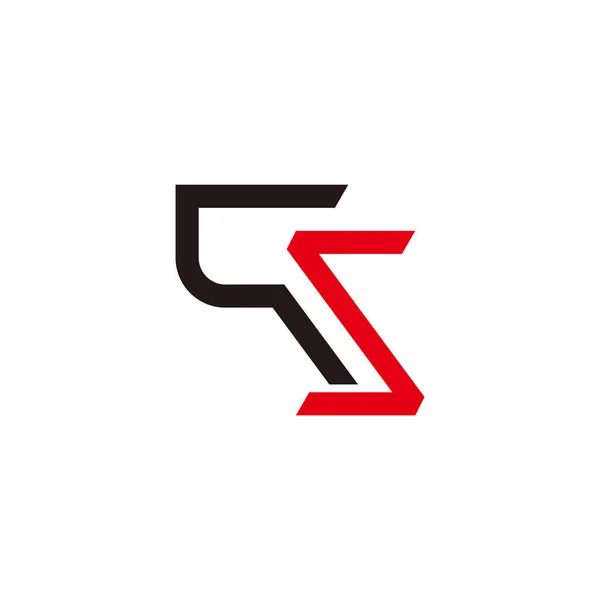 Letters Eenvoudige Verbindingslijn Logo Vector — Stockvector